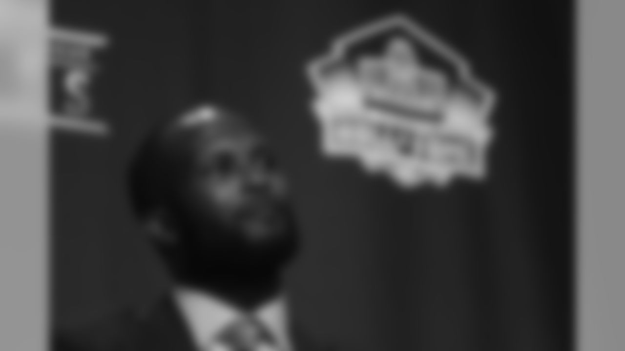 Champ Bailey at the press conference for the Pro Football Hall of Fame's Class of 2019 on February 2, 2019.