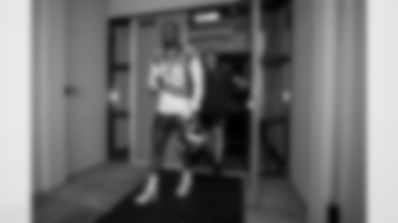 Von Miller walks out of the locker room before the second day of training camp at UCHealth Training Center on July 29, 2021. (Photo by Sam Weaver)