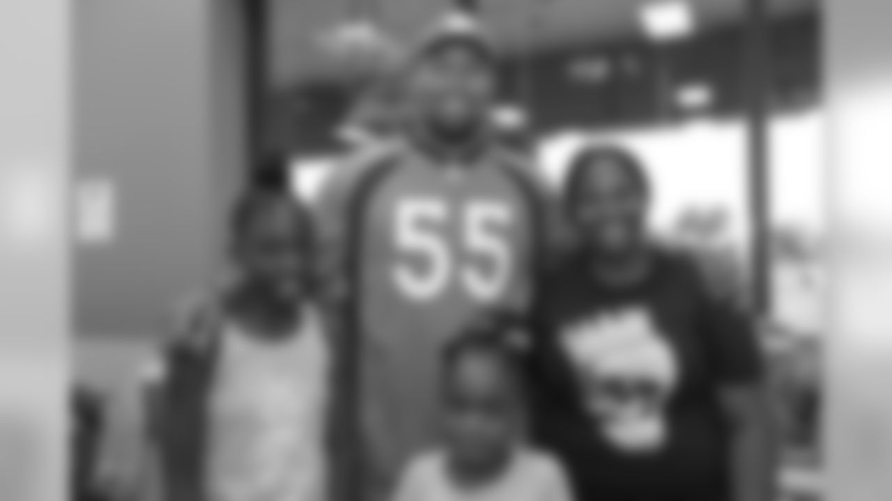 Outside linebacker Bradley Chubb (55) at the 2018 Back to School with the Broncos shopping spree on July 23, 2018. Each student received $100 for school supplies.