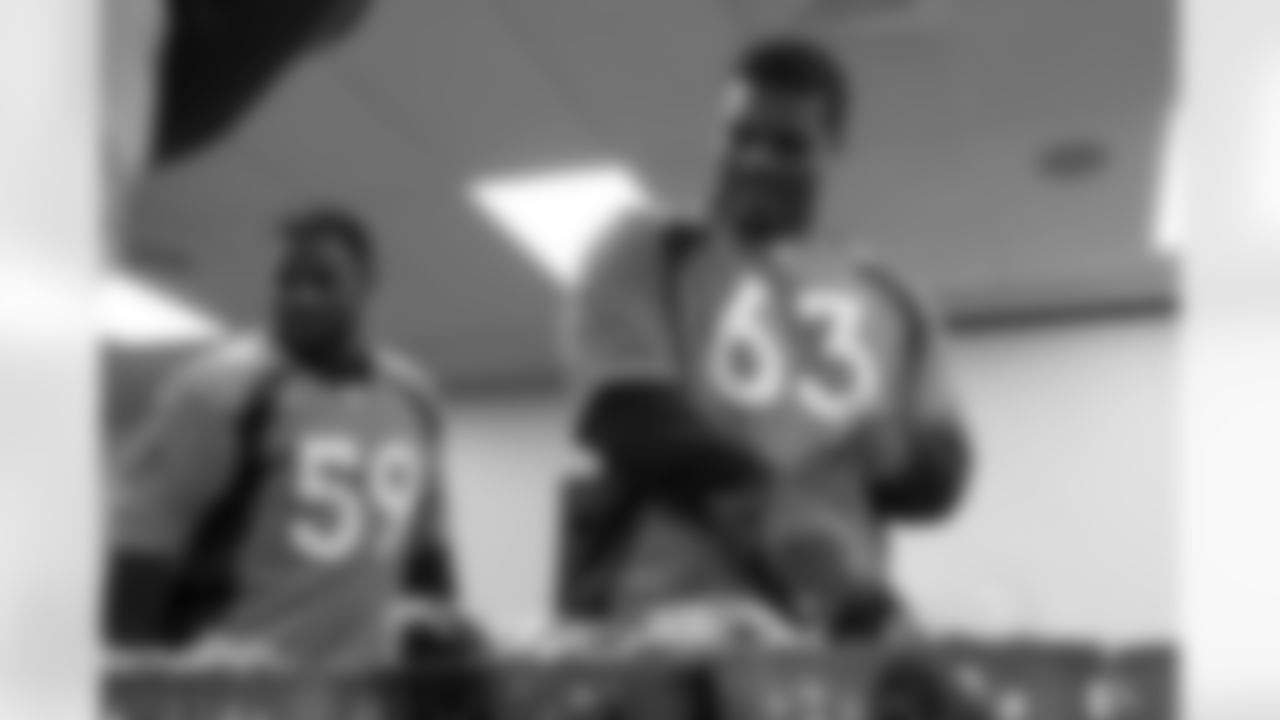 In recognition of Domestic Violence Awareness Month, Broncos players McTelvin Agim, Javon Patterson, Tyrie Cleveland, Tim Patrick, De'Mornay Pierson-El and Malik Reed wrote notes to and assembled 200 care packages for survivors of domestic violence.