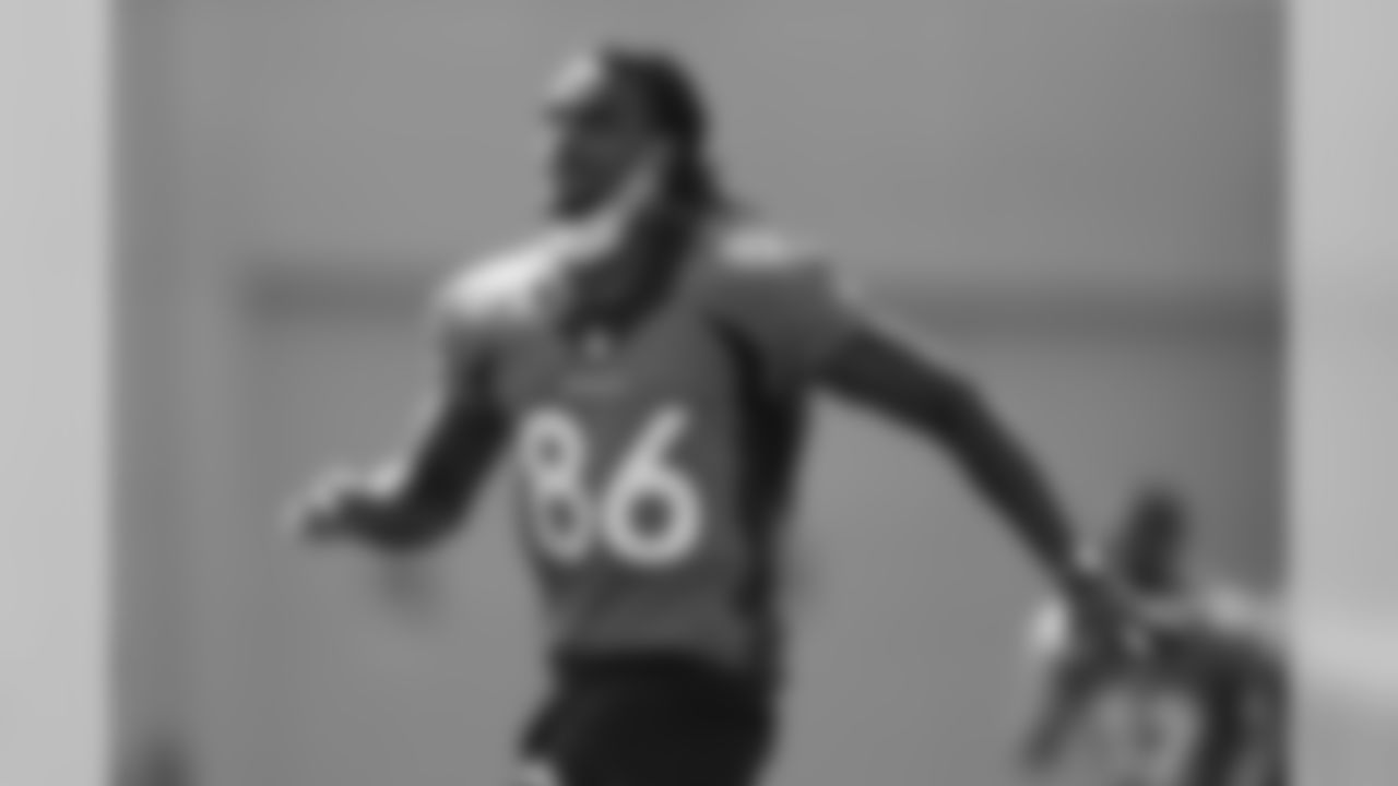 Tyrie Cleveland during strength and conditioning practice at UCHealth Training Center in Centennial, CO, August 04, 2020.
Photo by Gabriel Christus