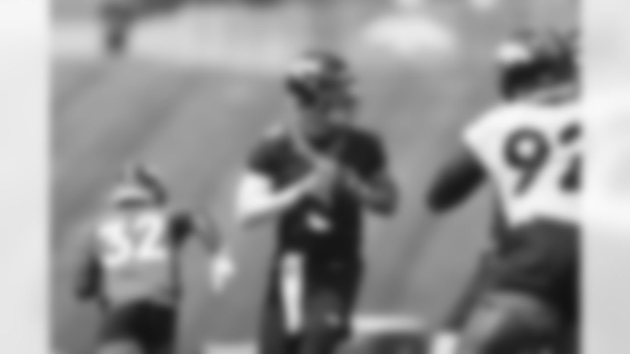 Drew Lock during minicamp on Wednesday, June 16, 2021 at UCHealth Training Center in Englewood, Colorado