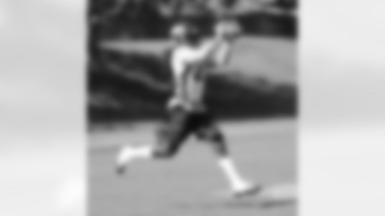 S Quinton Carter catches it on the run.