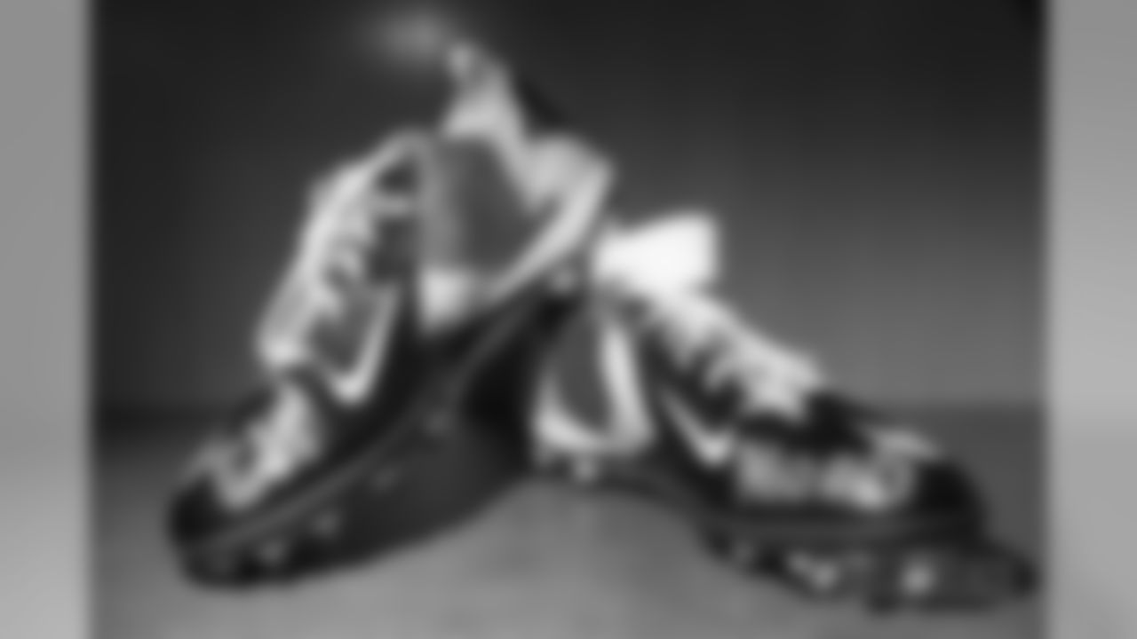 Joe Jones' custom shoes for My Cause My Cleats in the locker room before the Broncos' Week 15 game against the Cleveland Browns at Broncos Stadium at Mile High on December 15, 2018.