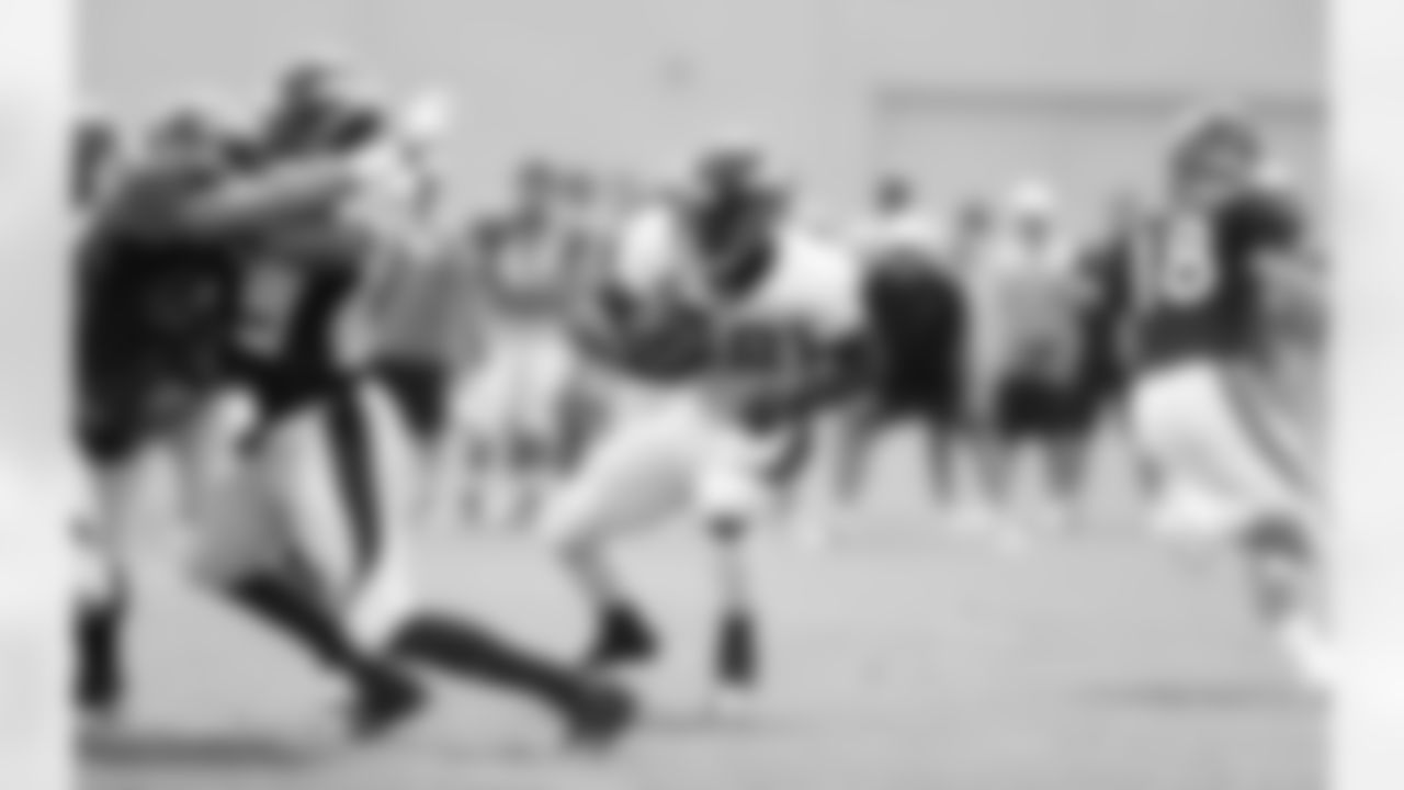 Ball looks for room to run.