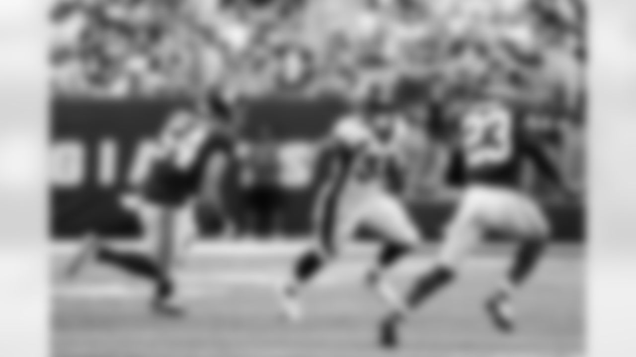 Javonte Williams during the Broncos' Week 1 game against the New York Giants at MetLife Stadium in East Rutherford, New Jersey, on September 12, 2021. (Photo by Joe Faraoni)