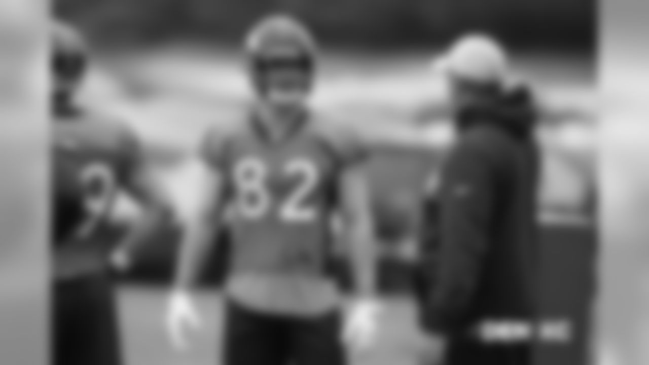 Jeff Heuerman during practice at UCHealth Training Center in Centennial, CO, October 24, 2018.
Photo by Gabriel Christus