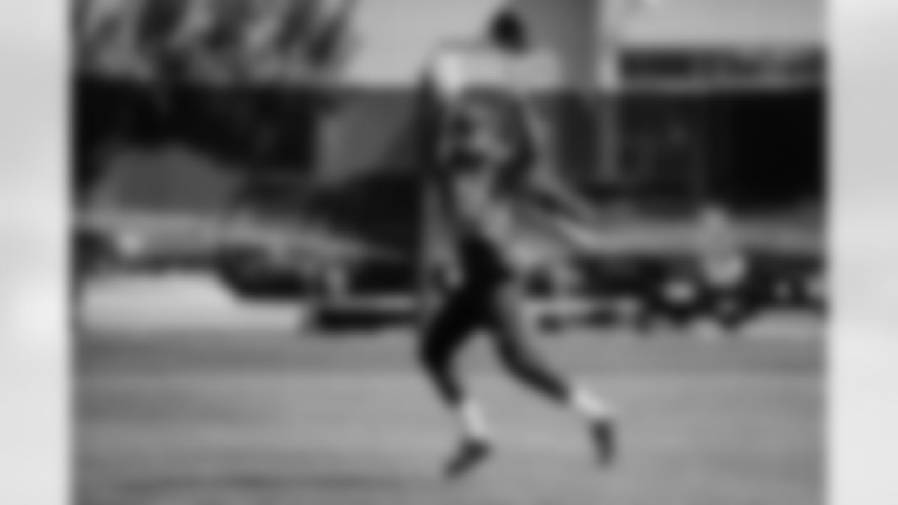 Tyrie Cleveland during the ninth day of OTA practices at UCHealth Training Center on June 9, 2021. (Photo by Ben Swanson)