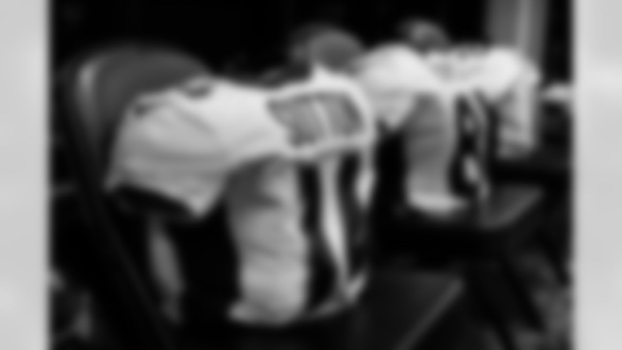 Courtland Sutton's jersey in the locker room the Broncos' Week 16 game against the Las Vegas Raiders at Allegiant Stadium in Las Vegas, Nevada on December 26, 2021. (Photo by Joe Abdellah)