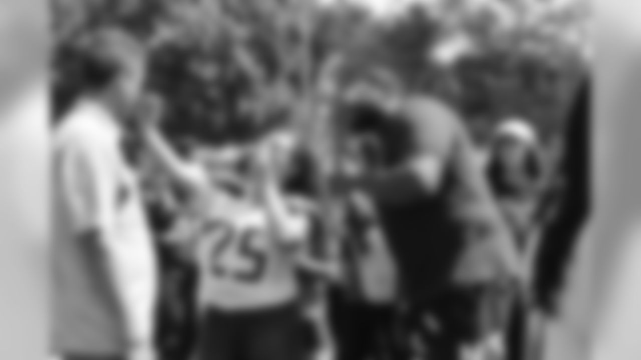Zach Kerr visits the Tochito National Tournament championship game on February 10, 2019, as a player ambassador for the flag football tournament.