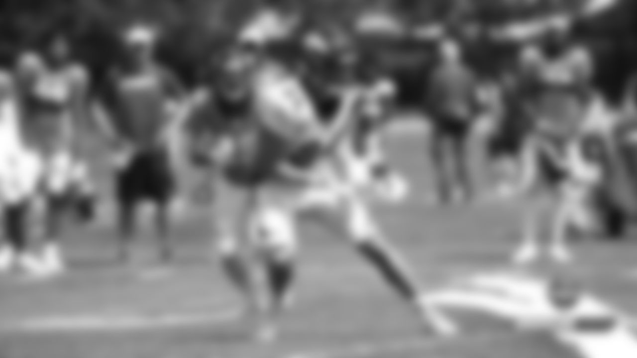 Troy Fumagalli during practice on Day 7 of training camp on July 25, 2019.
