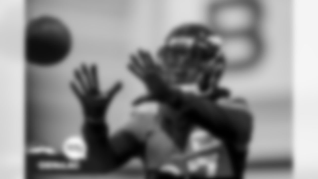 Nate Hairston at practice at UCHealth Training Center in Englewood, Colorado on December 29, 2021. (Photo by Ben Swanson)