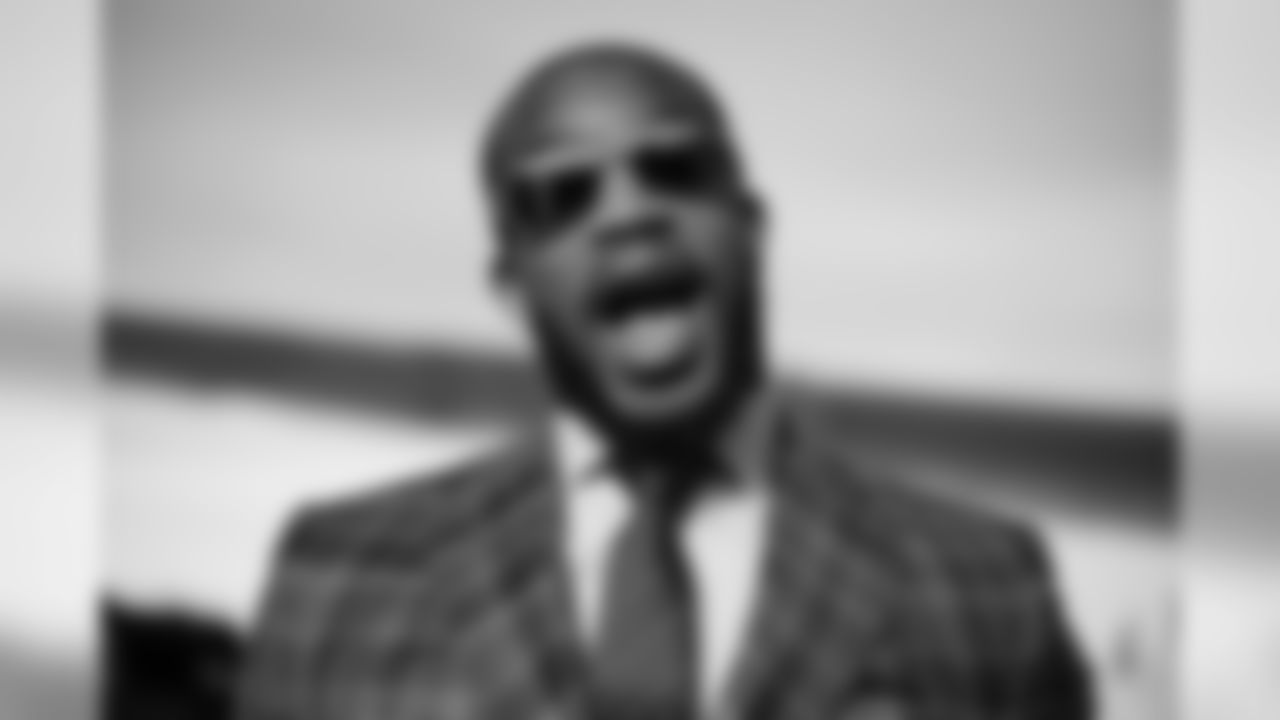 Kareem Jackson on the tarmac at Denver International Airport during the team's travel to Texas on December 7, 2019 ahead of their Week 14 game against the Houston Texans. (Photo by Ben Swanson)
