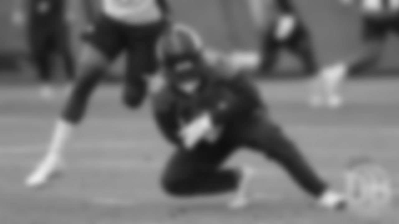 Wide receiver Juwann Winfree during the second day of rookie minicamp practice on May 11, 2019.
