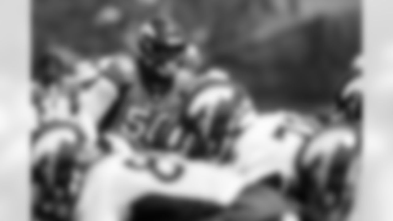 Von Miller during practice on the 11th day of training camp at UCHealth Training Center on August 10, 2021. (Photo by Ben Swanson)
