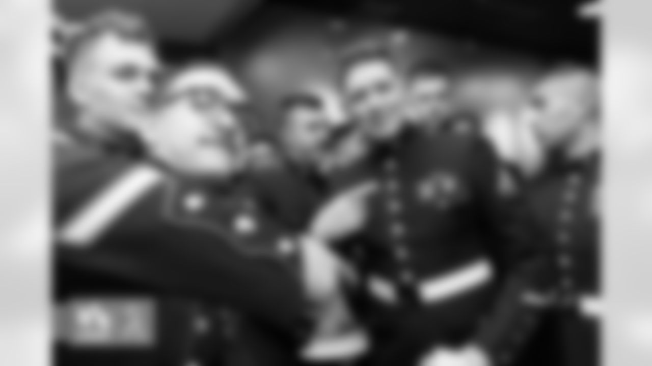 Military service members during a Salute to Service brunch before the Broncos' Week 11 game against the Las Vegas Raiders at Empower Field at Mile High in Denver, Colorado on November 20, 2022. (Photo by Ben Swanson)