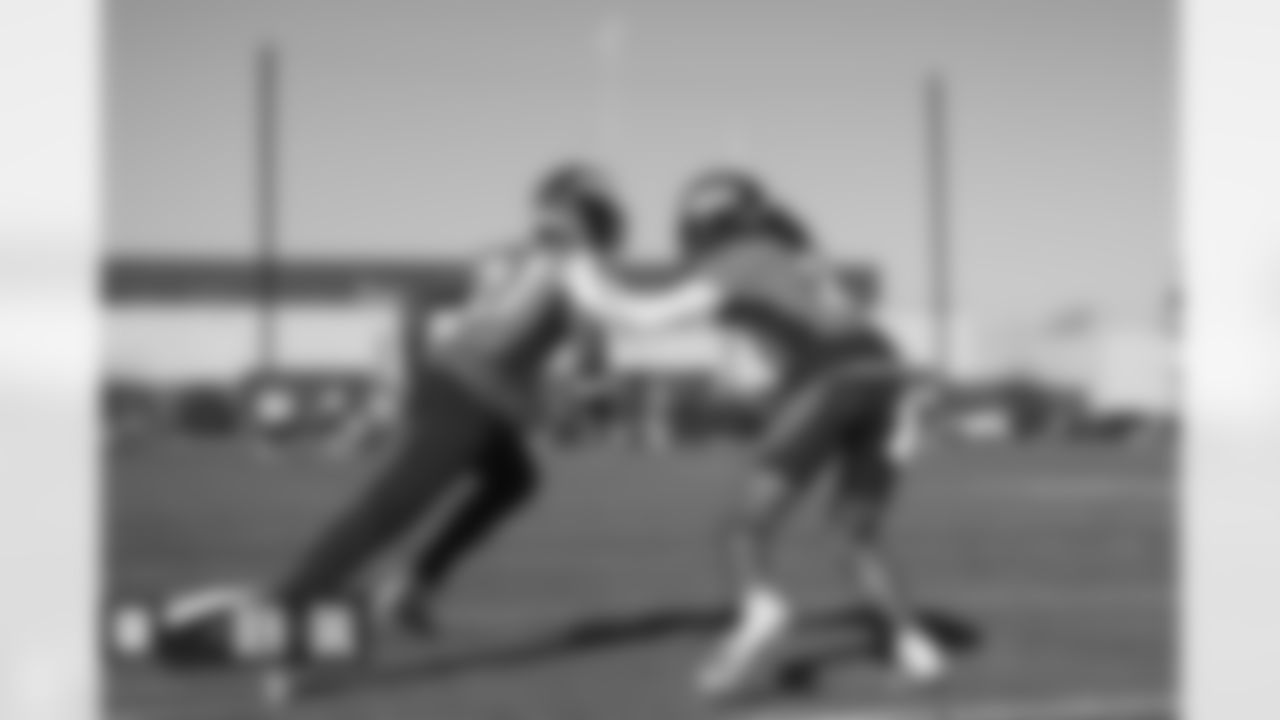 Damarri Mathis and Pat Surtain II during practice on Wednesday, November 30, 2022 at UCHealth Training Center in Englewood, Colorado.
Photo by Gabriel Christus/Denver Broncos