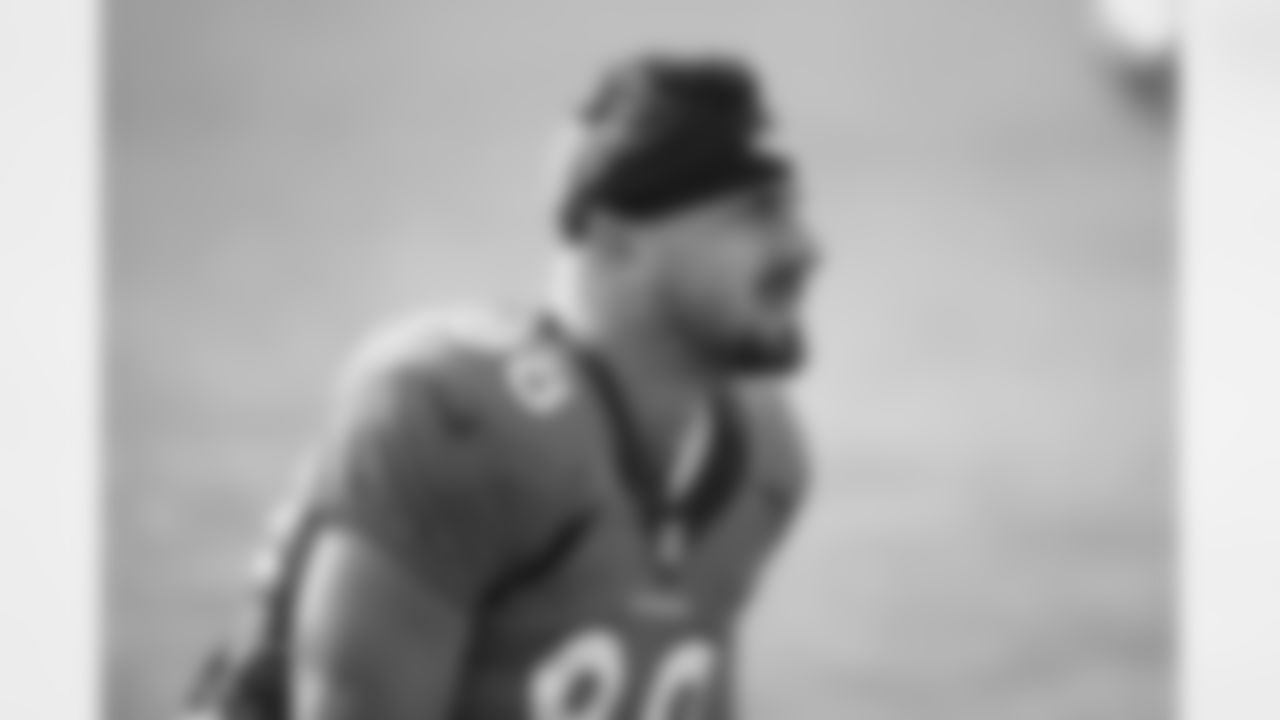 Nick Vannett during training camp at UCHealth Training Center in Centennial, CO, August 28, 2020.
Photo by Gabriel Christus
