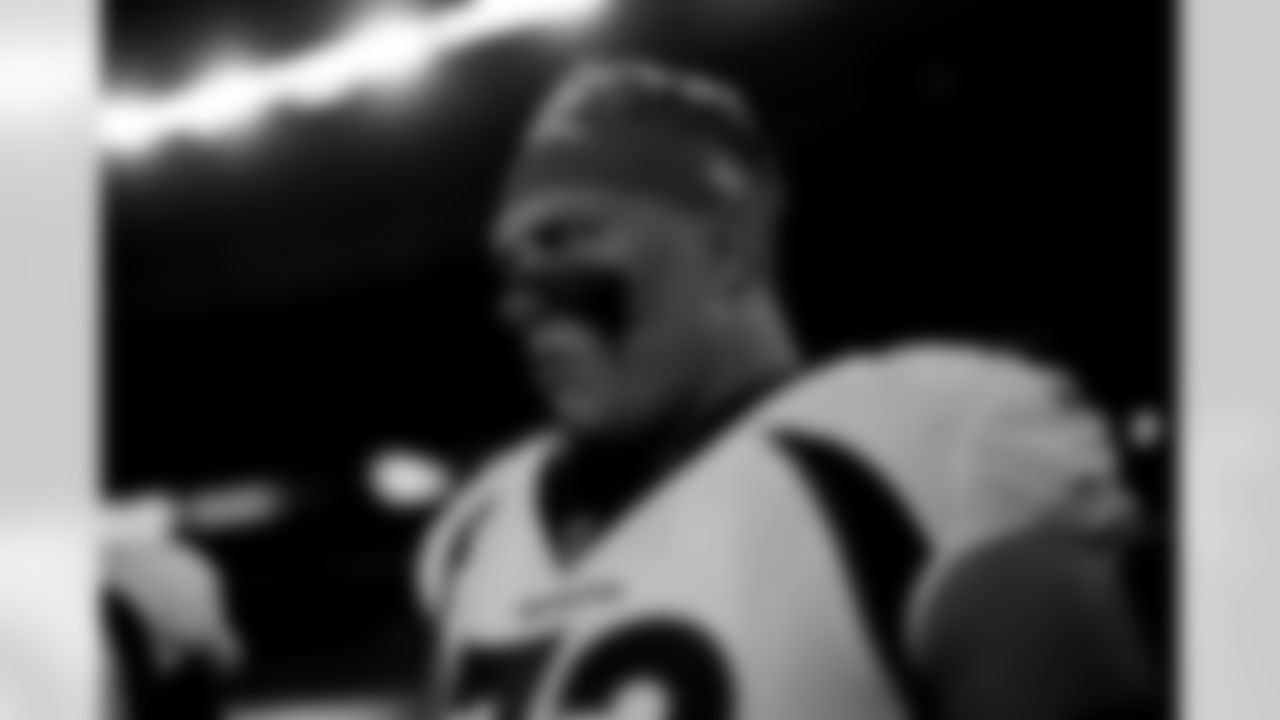 Garett Bolles before the Broncos' Week 4 game against the New York Jets at MetLife Stadium in East Rutherford, New Jersey on October 1, 2020. (Photo by Ben Swanson)
