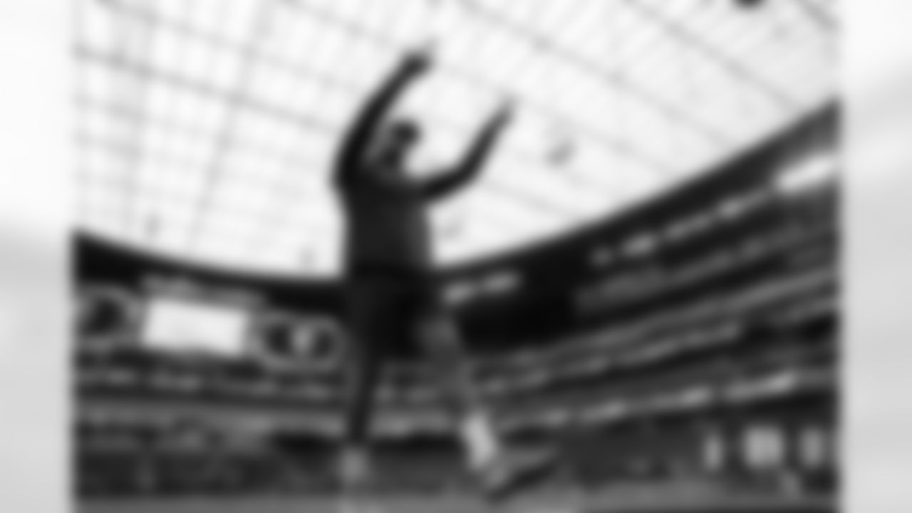 Bradley Chubb before the Broncos' Week 4 game against the Las Vegas Raiders at Allegiant Stadium in Las Vegas, Nevada on October 2, 2022. (Photo by Ben Swanson)
