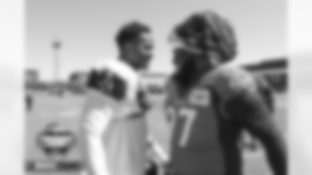 D.J. Jones and Sam Williams during joint practice training camp with the Dallas Cowboys on Thursday, August 11, 2022 at UCHealth Training Center in Englewood, Colorado.
Photo by Gabriel Christus/Denver Broncos