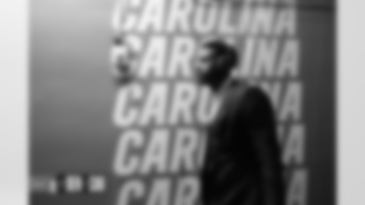 Courtland Sutton during player arrivals before the Broncos' Week 12 game against the Carolina Panthers at Bank of America Stadium in Charlotte, North Carolina on November 27, 2022. (Photo by Ben Swanson)