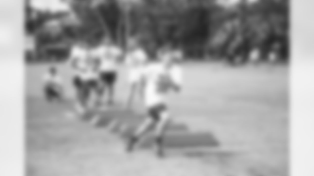 Children participate in Justin Simmons' youth football camp on June 3, 2023 in Stuart, Florida. Photo by July Sanchez / New Era Prep