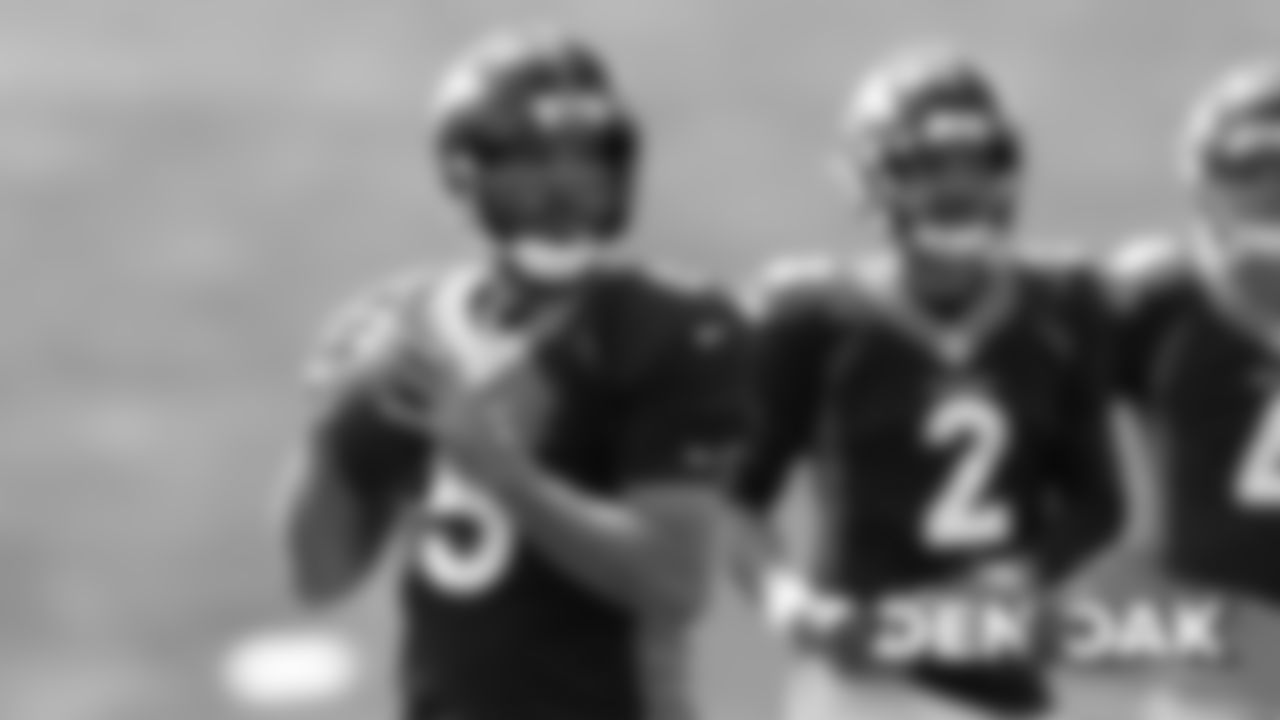 Joe Flacco action during practice at UCHealth Training Center in Centennial, CO, September 06, 2019.
Photo by Gabriel Christus
