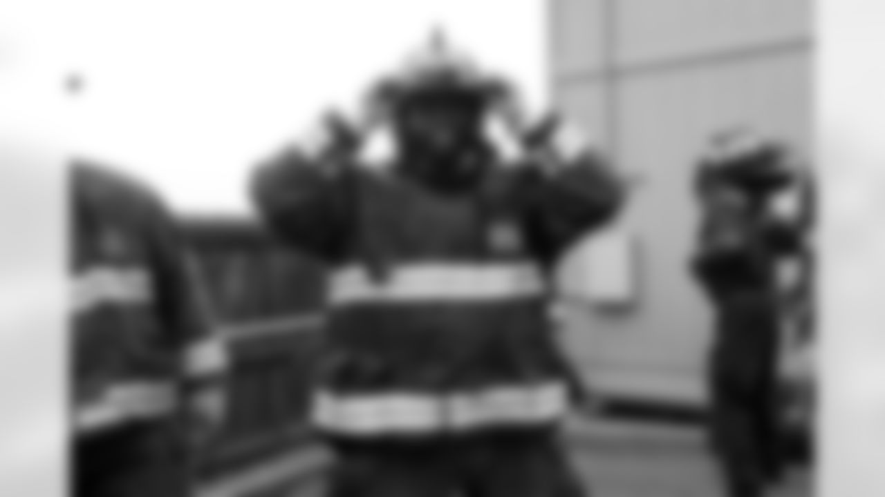 McTelvin Agim visits the Denver Fire Academy on November 2, 2021 in recognition of First Responders Appreciation Day.
