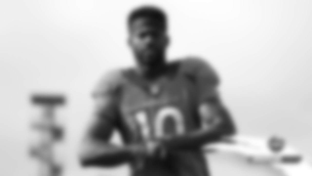 Emmanuel Sanders during joint practice with the San Francisco 49ers at UCHealth Training Center in Denver, Colorado, August 16, 2019.
Photo by Gabriel Christus