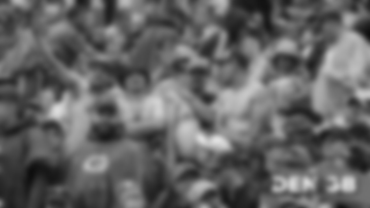 during the NFL game against the Green Bay Packers at Lambeau Field in Green Bay, Wisconsin, September 22, 2019.
Photo by Tom Hauck