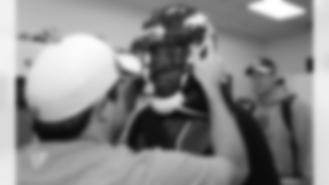 Ball gets his helmet fit.