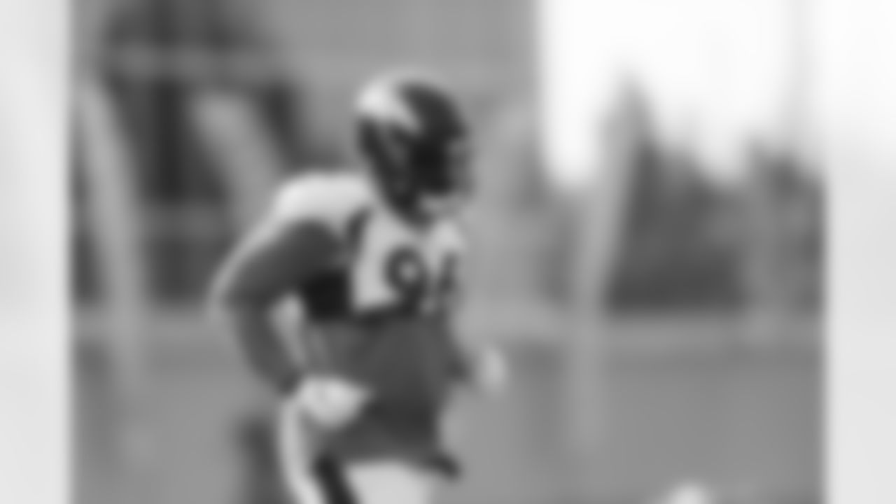Shelby Harris during training camp at UCHealth Training Center in Centennial, CO, August 25, 2020.
Photo by Gabriel Christus