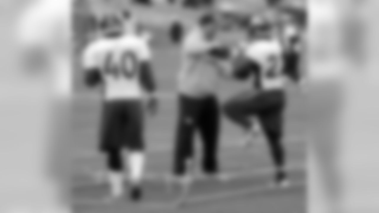 Juwan Thompson, Eric Studesville and Jeremy Stewart