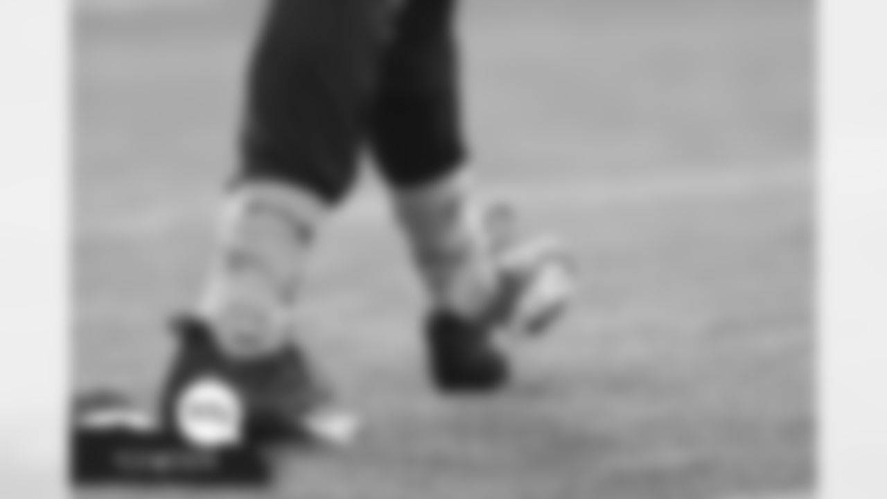 Courtland Sutton's socks during practice on Thursday, October 14, 2021 at UCHealth Training Center in Englewood, Colorado.
Photo by Gabriel Christus