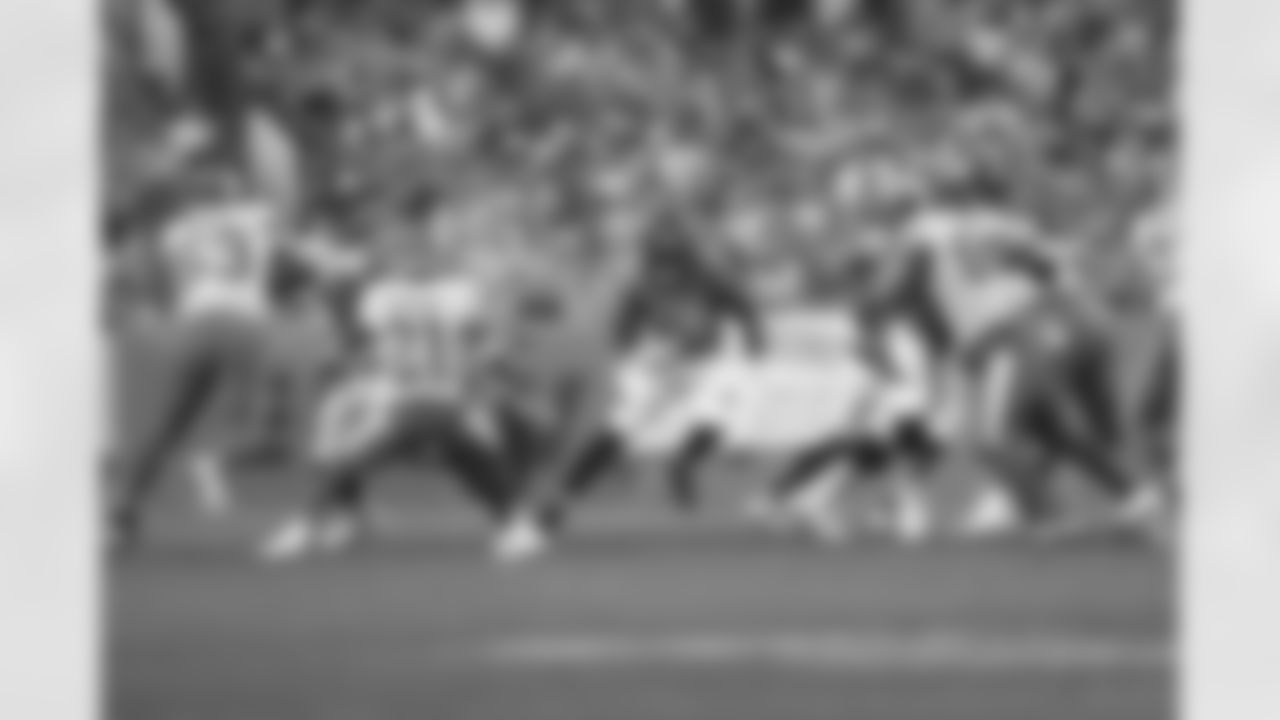 Denver Broncos running back Melvin Gordon III (25) during the NFL preseason game against the Los Angeles Rams on Saturday, August 28, 2021 at Empower Field at Mile High in Denver, Colorado.
Photo by Gabriel Christus