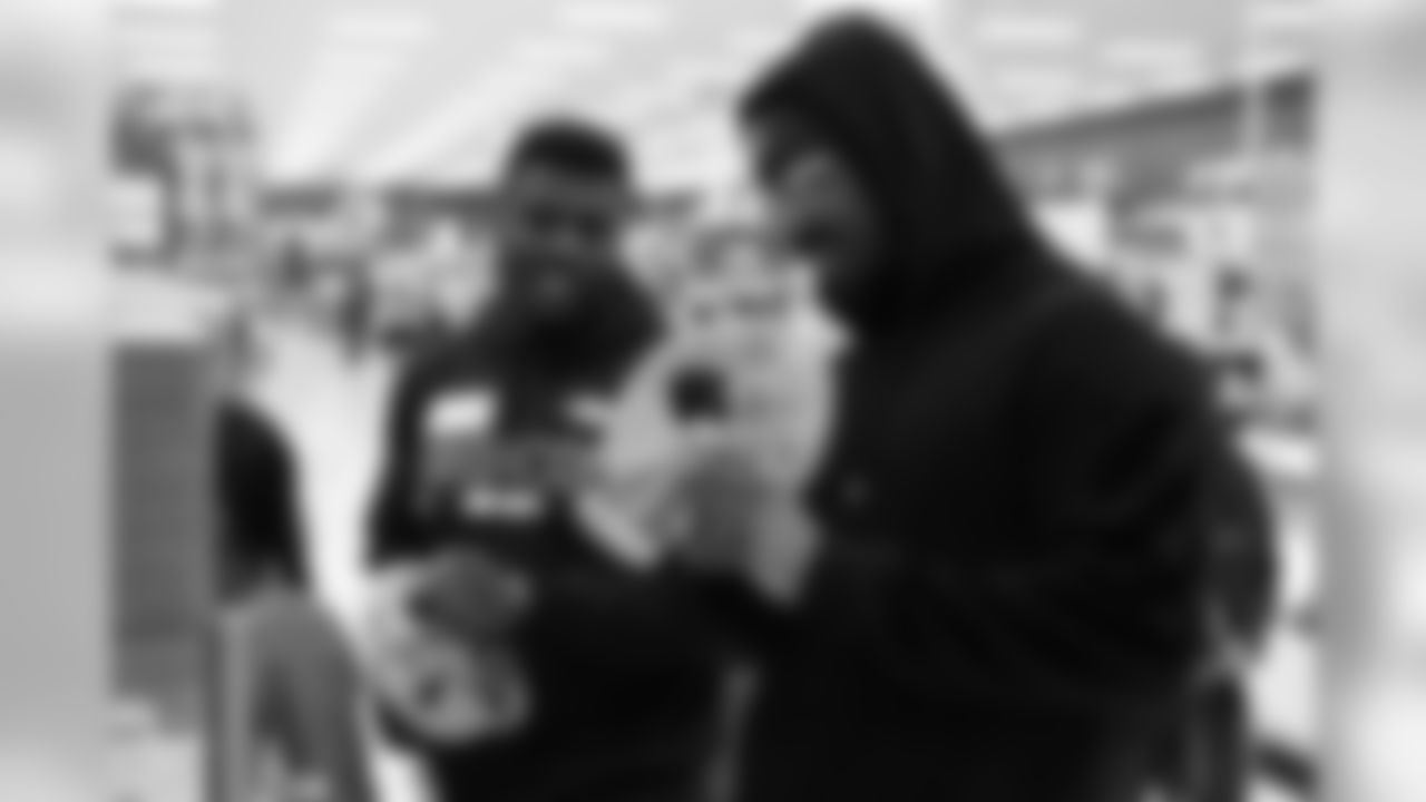 Dymonte Thomas and Von Miller during Will Parks' shopping spree for the Boys & Girls Club of Metro Denver on Dec. 3, 2018