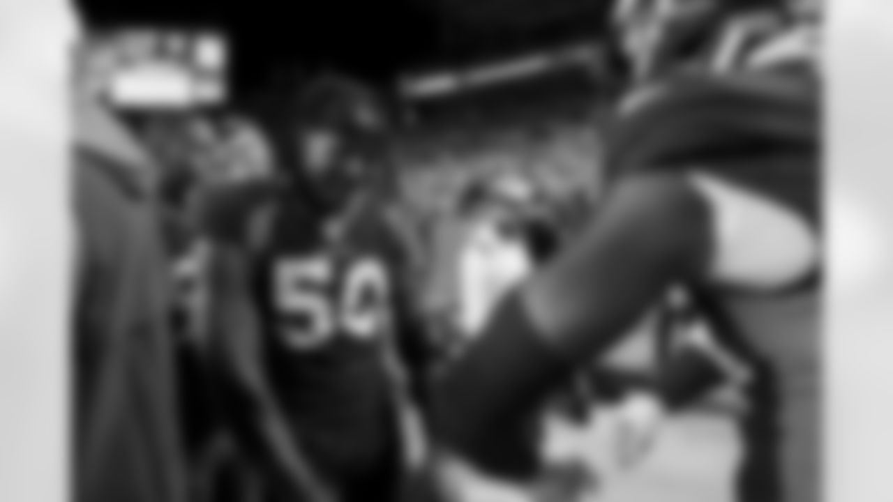 Jonas Griffith reacts on the sideline after his interception during the Broncos' Week 3 game against the San Francisco 49ers at Empower Field at Mile High in Denver, Colorado on September 25, 2022. (Photo by Ben Swanson)