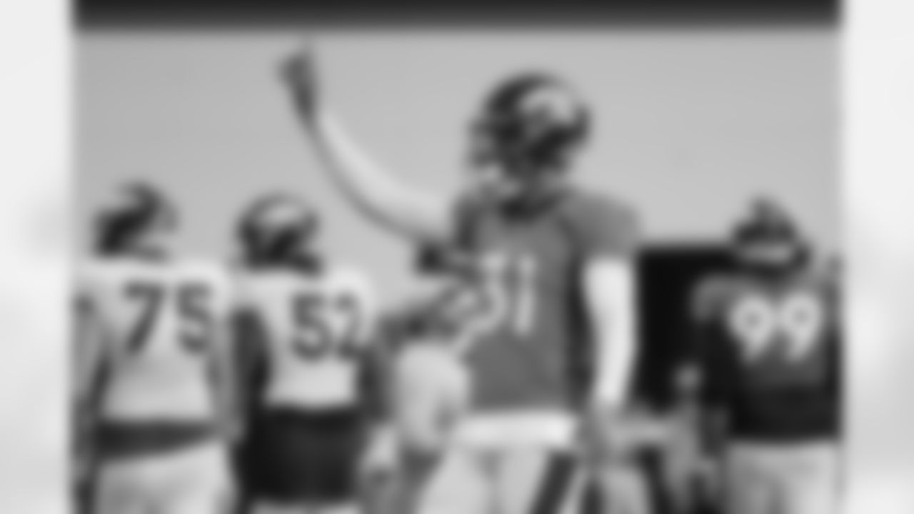 Justin Simmons during practice on Day 10 of training camp at UCHealth Training Center on August 8, 2021. (Photo by Ben Swanson)
