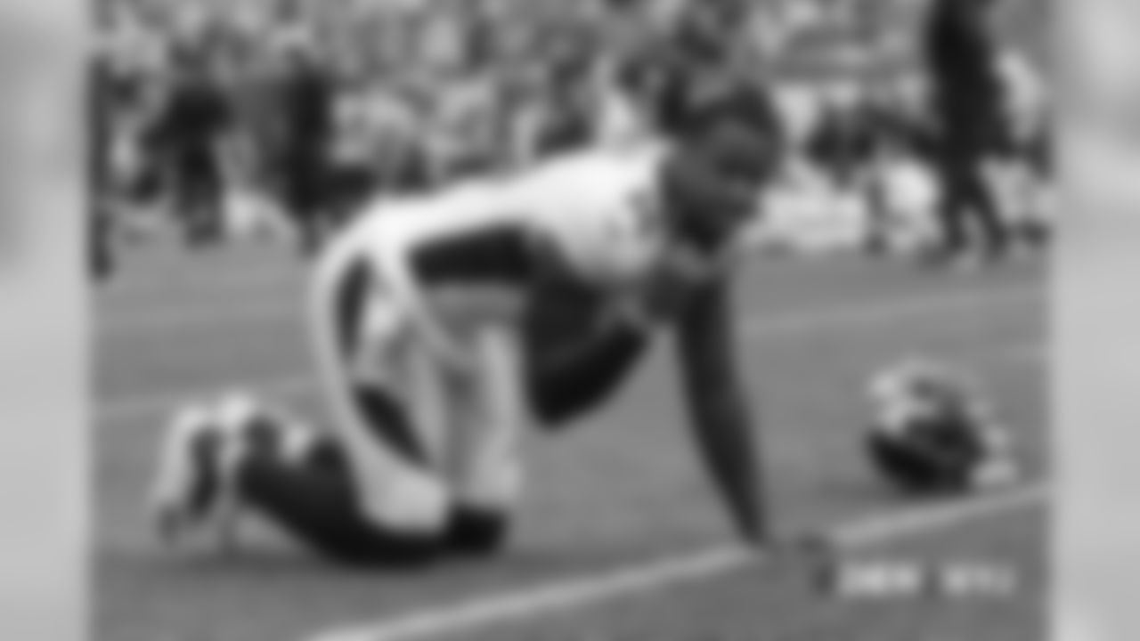 Courtland Sutton during pregame warmups before the Broncos' Week 5 game against the New York Jets at MetLife Stadium on October 7, 2018.