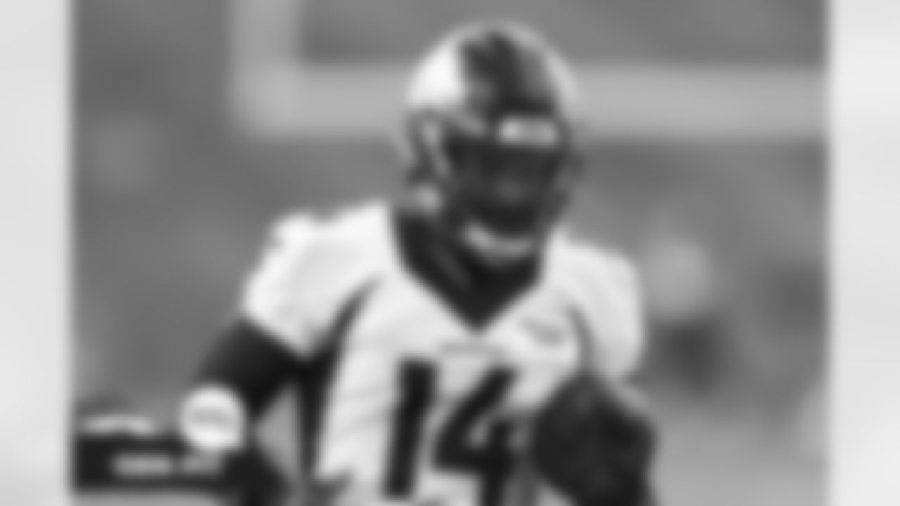 Courtland Sutton practice on Wednesday, October 6, 2021 at UCHealth Training Center in Englewood, Colorado.
Photo by Gabriel Christus