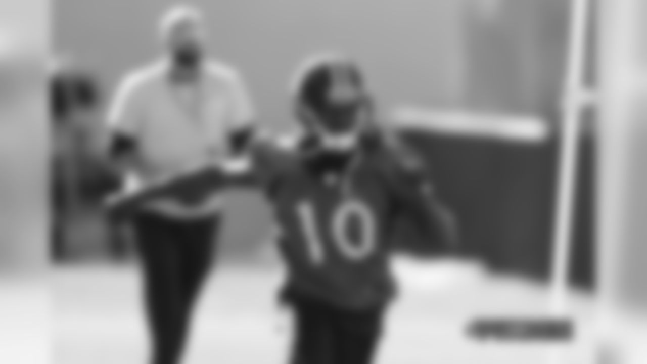 Emmanuel Sanders during practice at UCHealth Training Center in Centennial, CO, November 21, 2018.
Photo by Gabriel Christus