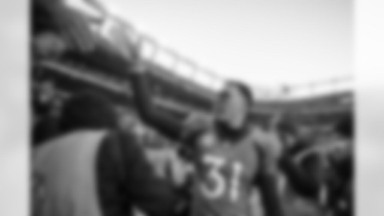 Justin Simmons during the Broncos' Week 8 game against the Kansas City Chiefs at Empower Field at Mile High in Denver, Colorado on October 29, 2023. Photo by Ben Swanson / Denver Broncos