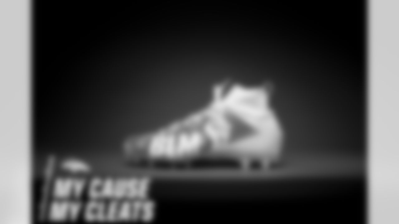 Malik Reed's cleats represent Black Lives Matter and the ACLU for the 2020 My Cause My Cleats campaign.
Photo by Gabriel Christus