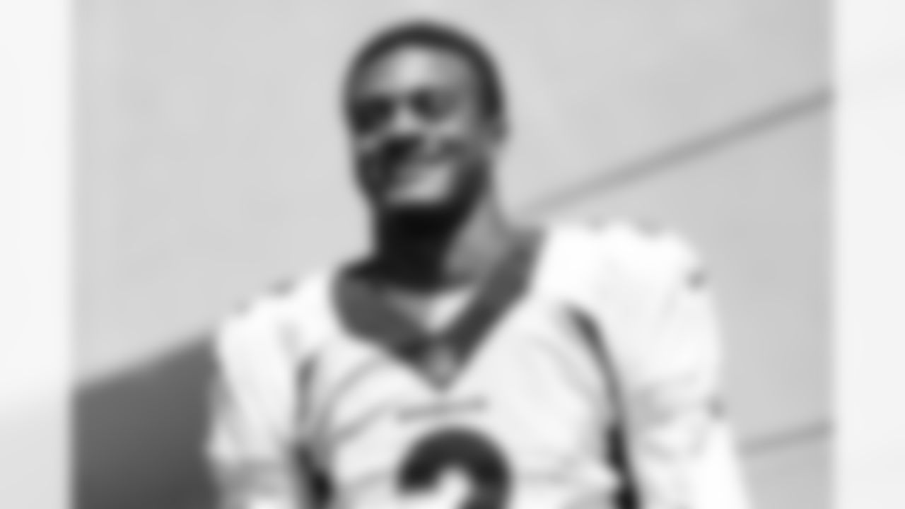 Pat Surtain II smiles during practice at UCHealth Training Center on August 25, 2021. (Photo by Ben Swanson)