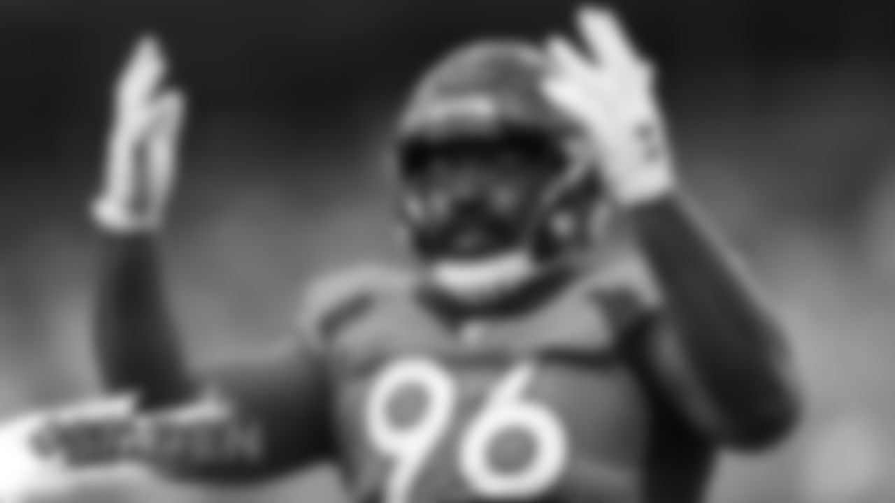 Shelby Harris during the Broncos' preseason game against the San Francisco 49ers on August 19, 2019 at Broncos Stadium at Mile High in Denver, Colorado. (Photo by Gabriel Christus)