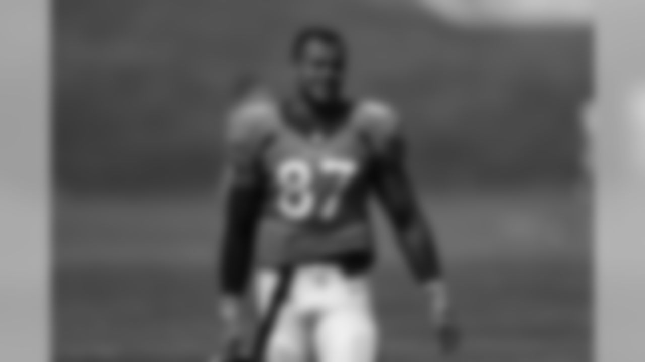 Noah Fant during training camp at UCHealth Training Center in Centennial, CO, August 20, 2020.
Photo by Gabriel Christus