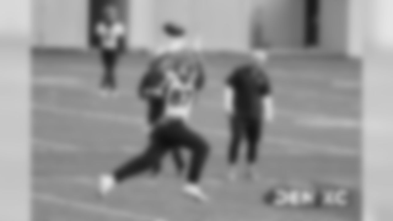 Noah Fant action during practice at UCHealth Training Center in Centennial, CO, December 12, 2019.
Photo by Gabriel Christus