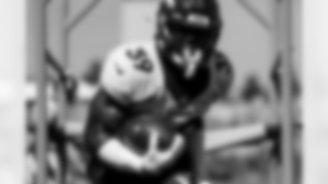Damarea Crockett during practice on Day 8 of training camp at UCHealth Training Center on August 6, 2021. (Photo by Ben Swanson)