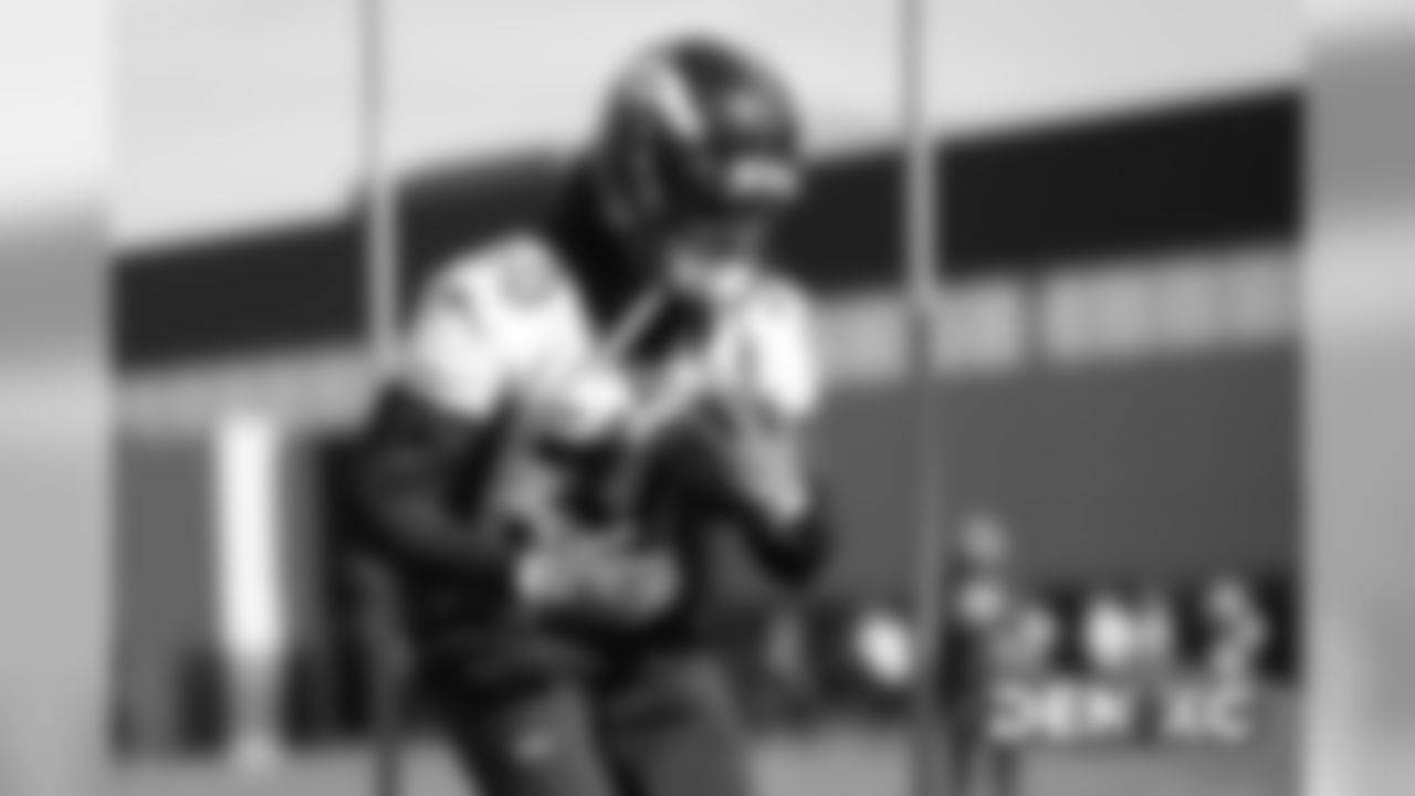 Phillip Lindsay at practice on December 13, 2019. (Photo by Ben Swanson)